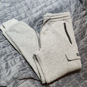 Hollister Men's Light Gray Fleece Jogger Sweatpants